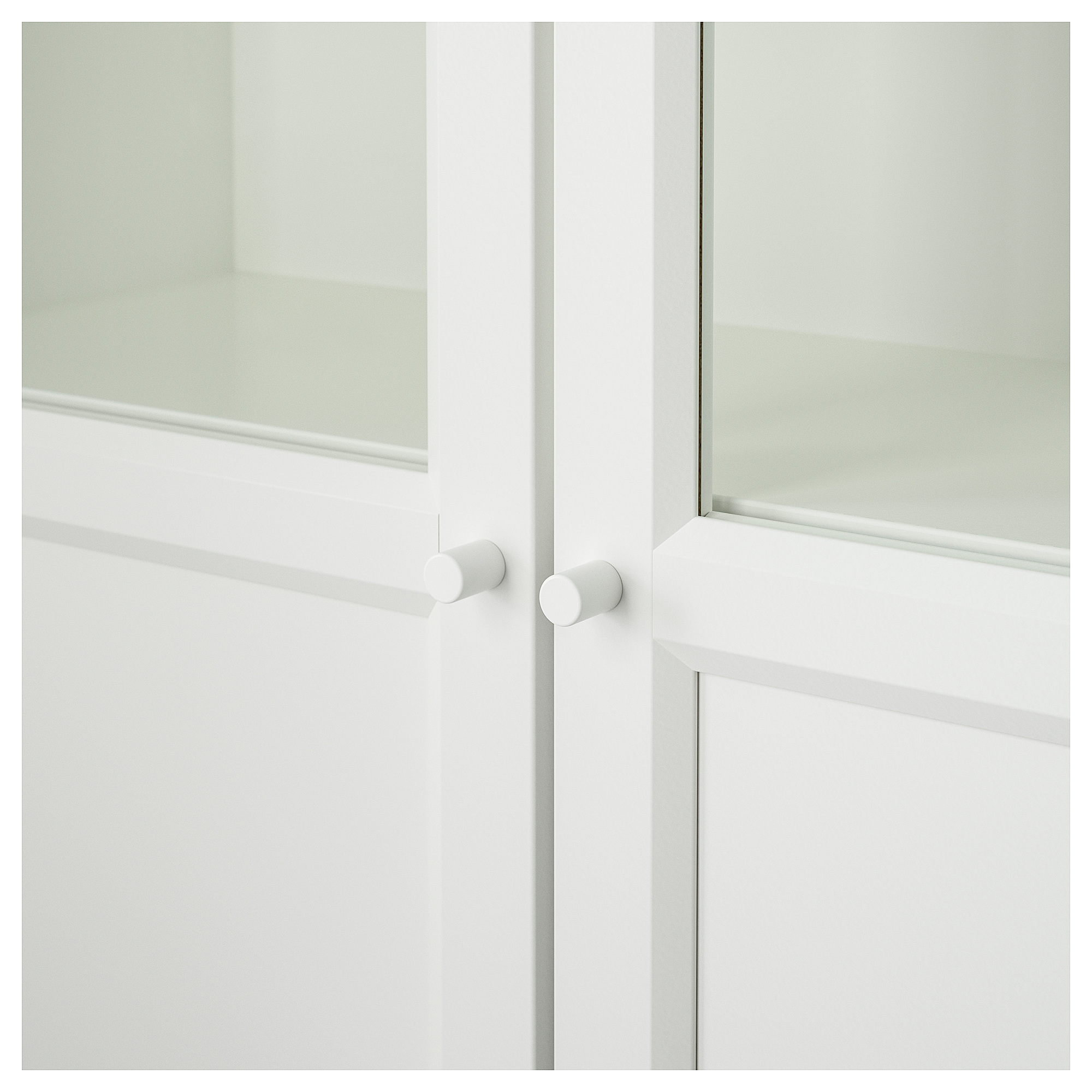 Billy Oxberg Bookcase With Panel Glass Doors White Glass Ikea