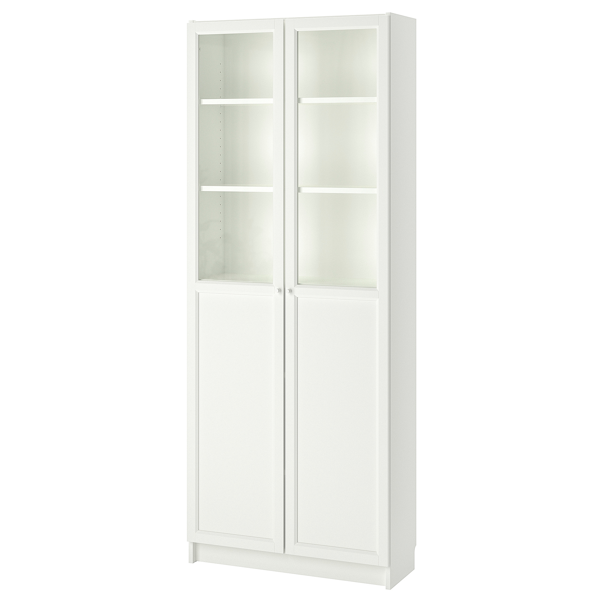 Billy Bookcase With Panel Glass Doors White Ikea Hong Kong