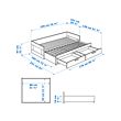 BRIMNES 日間床架連2個抽屜