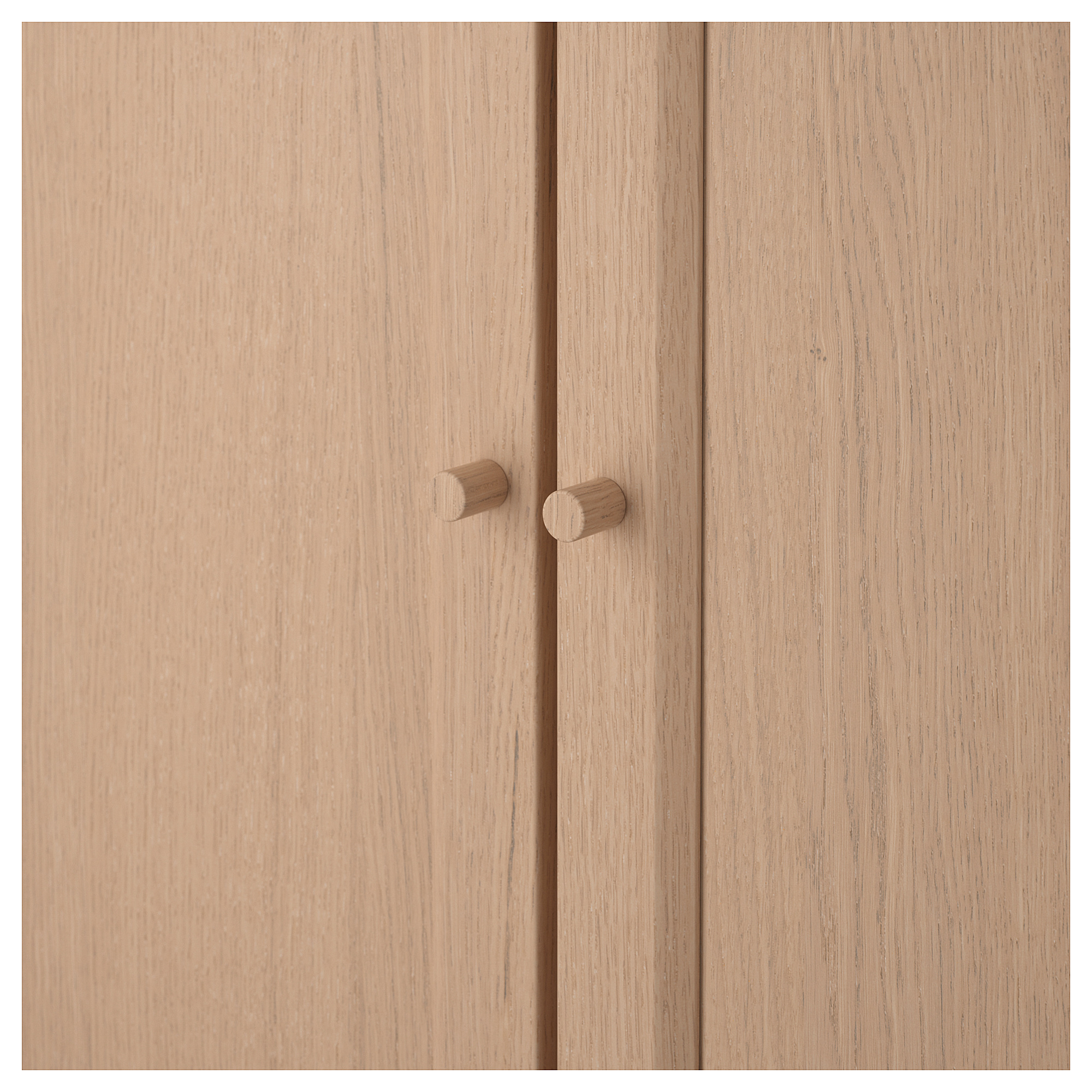 Billy Oxberg Bookcase With Doors White Stained Oak Veneer