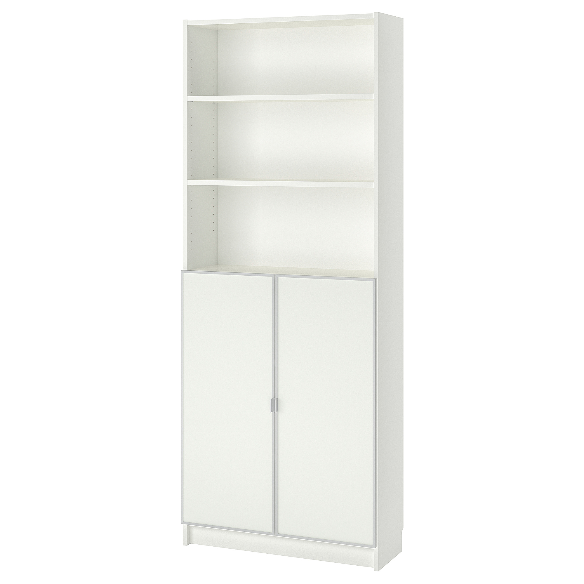BILLY/MORLIDEN bookcase with glassdoors, white/glass IKEA Hong