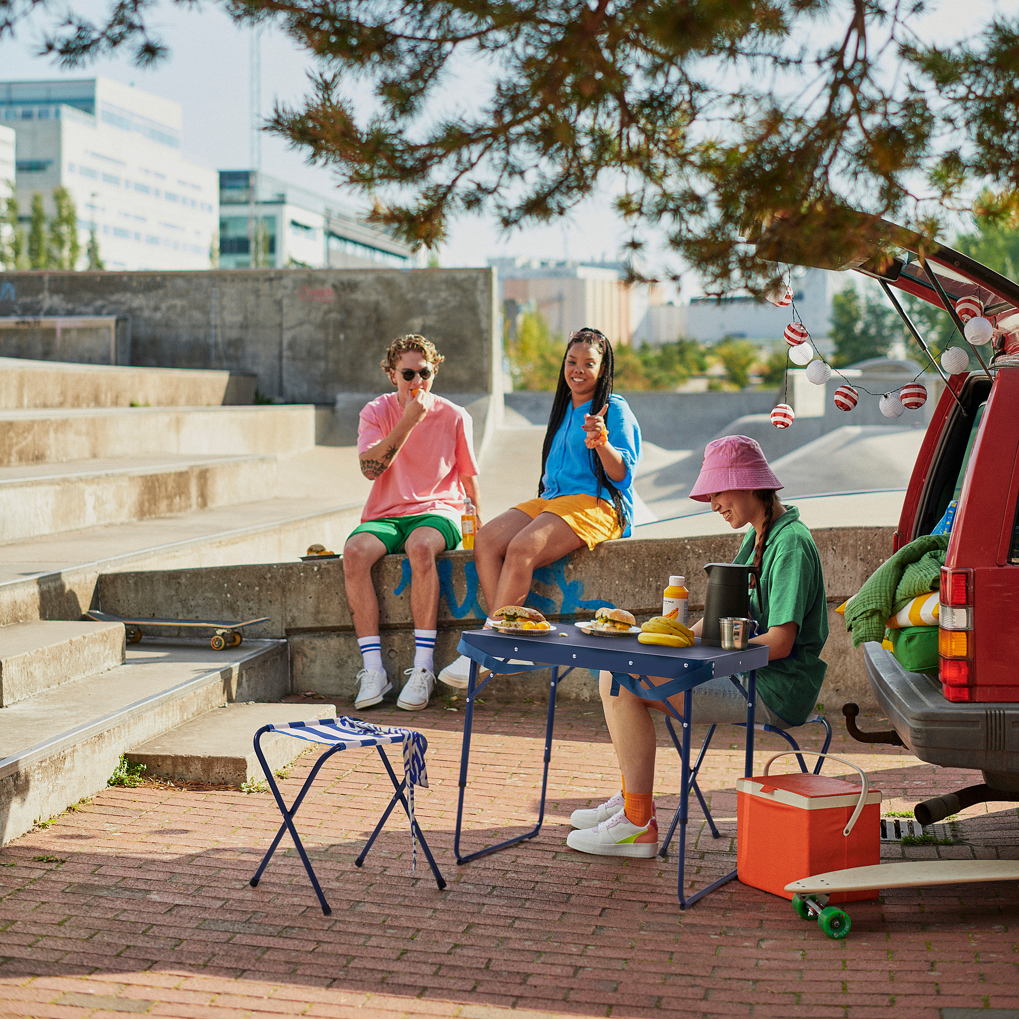 STRANDÖN folding table set