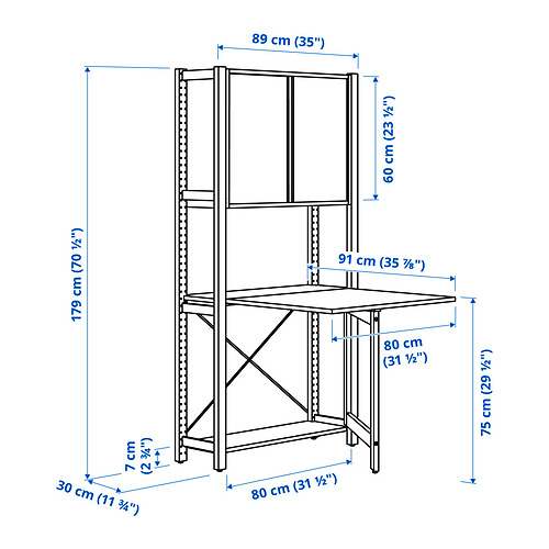 IVAR 1 sec/foldable table/sliding door