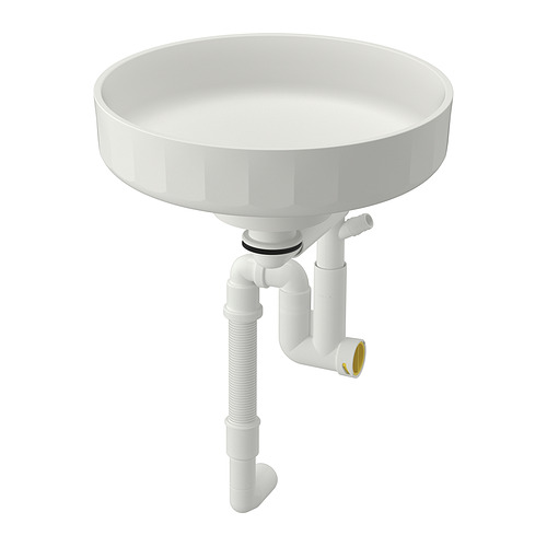 LERSJÖN countertop wash-basin w water trap