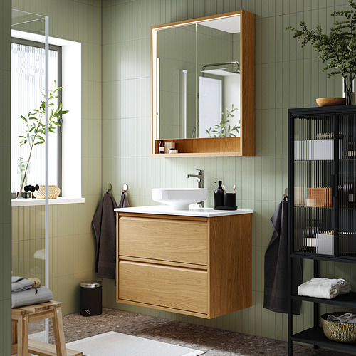 LERSJÖN/ÄNGSJÖN wash-stnd w drawers/wash-basin/tap