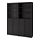 BILLY/OXBERG - 玻璃門書櫃組合, 棕黑色 | IKEA 香港及澳門 - PE714573_S1