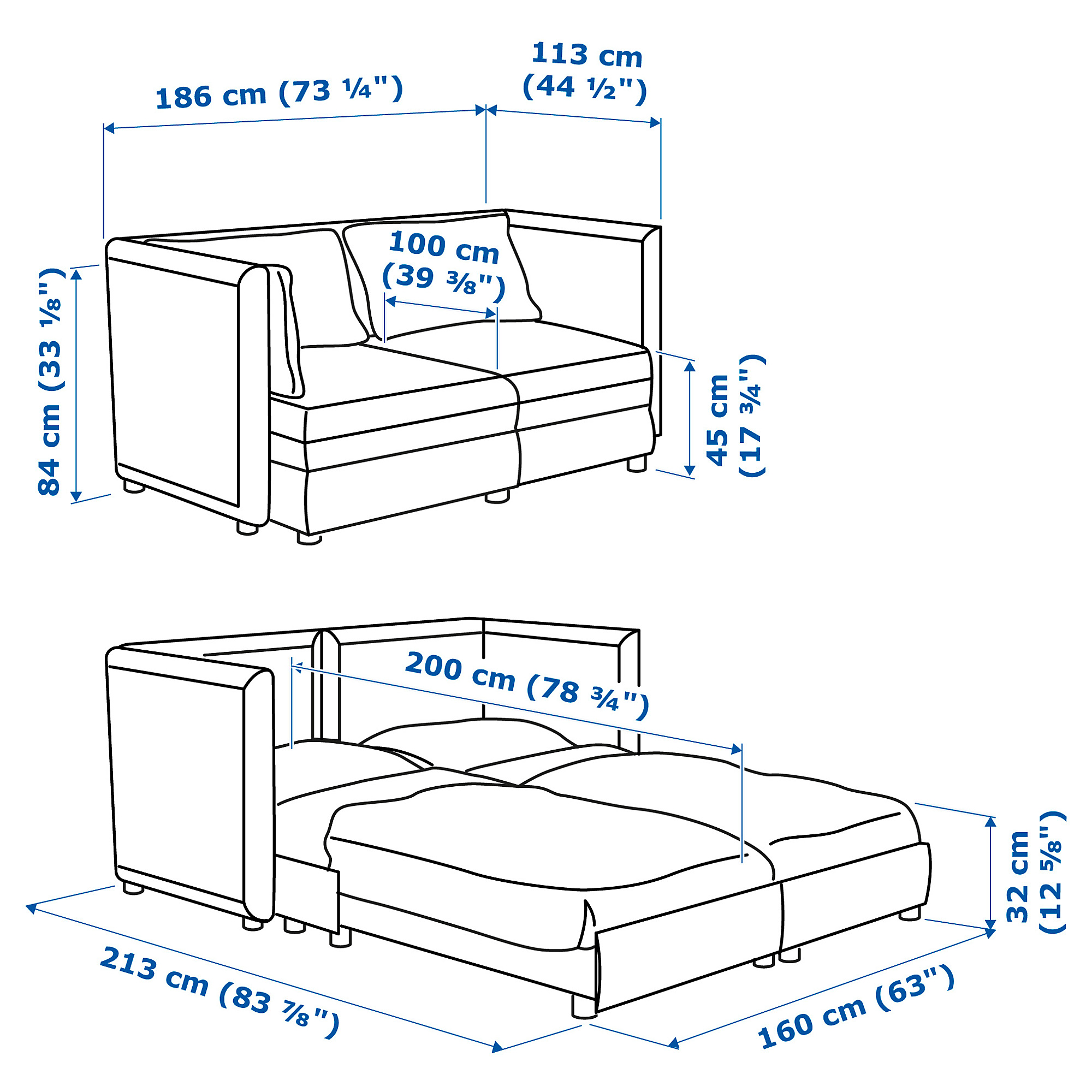 VALLENTUNA 2seat modular sofa w 2 sofabeds, Hillared beige IKEA Hong Kong and Macau