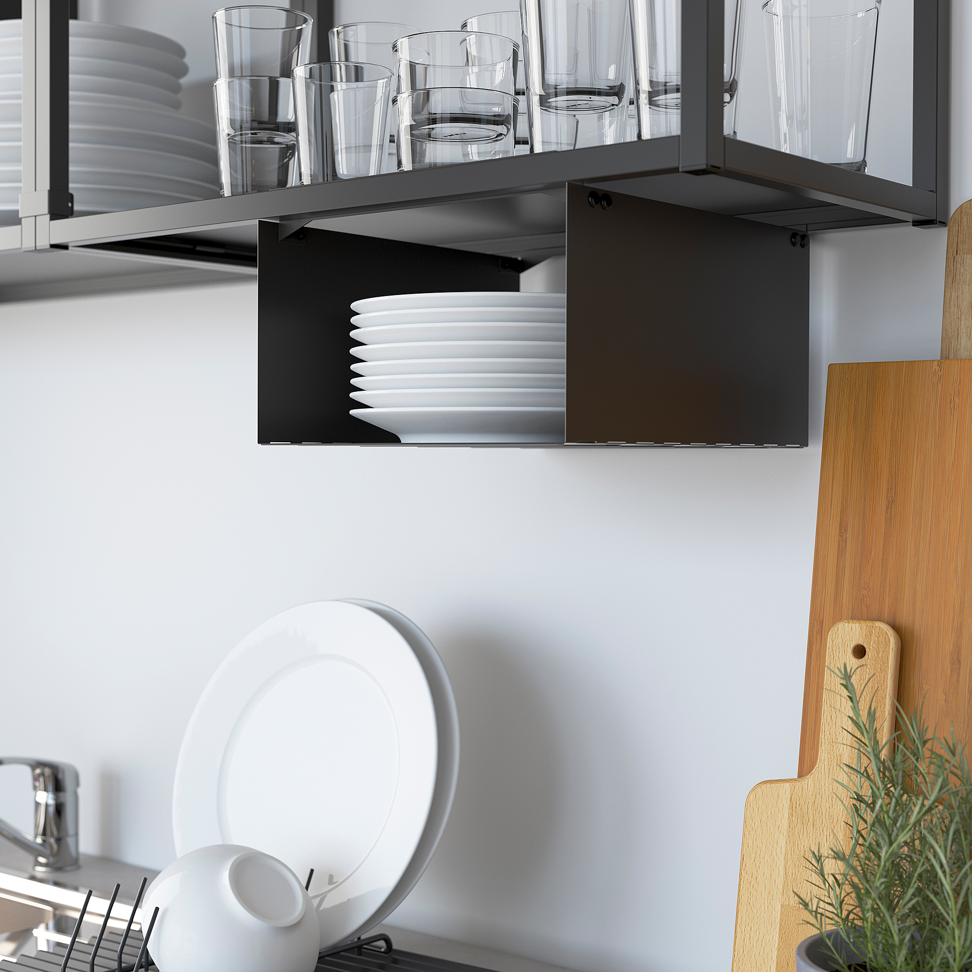 ENHET wall frame with shelves