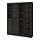 BILLY/OXBERG - 玻璃門書櫃組合, 棕黑色/玻璃 | IKEA 香港及澳門 - PE714610_S1
