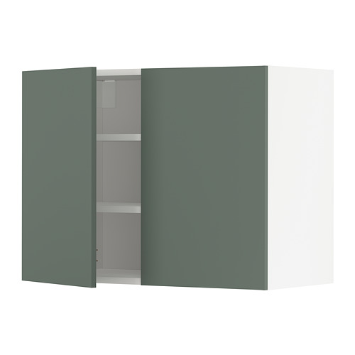 METOD wall cabinet with shelves/2 doors