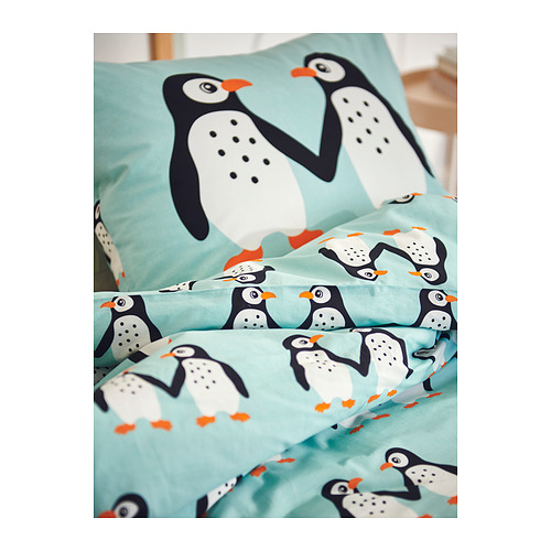 BLÅVINGAD duvet cover and pillowcase