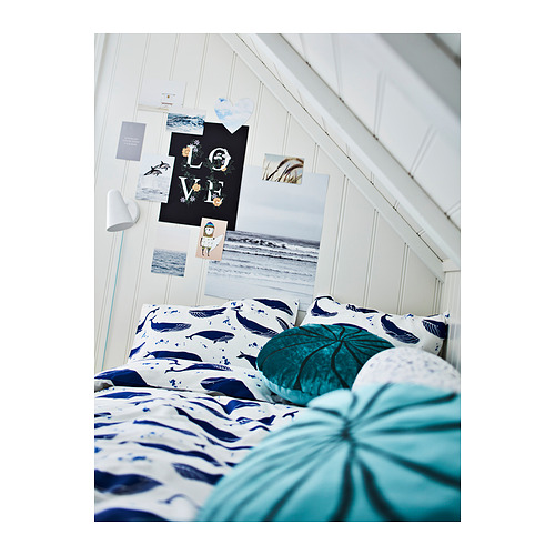 BLÅVINGAD duvet cover and pillowcase