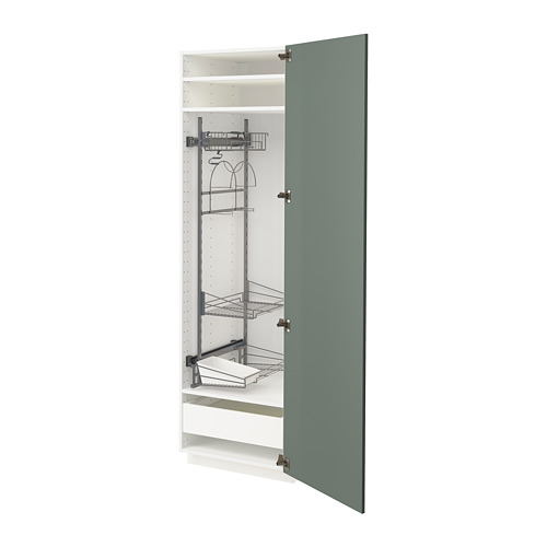 METOD/MAXIMERA high cabinet with cleaning interior