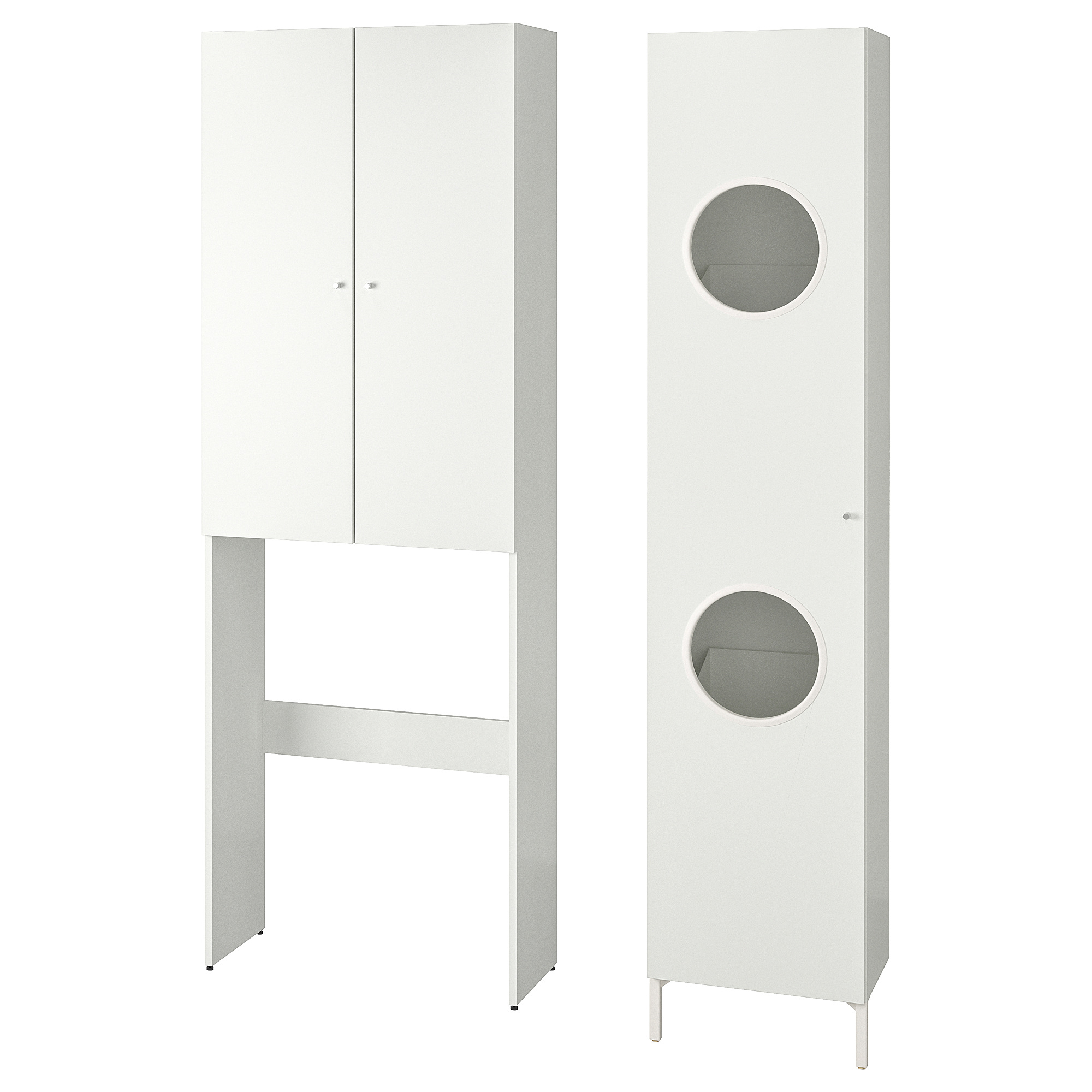 NYSJÖN - storage combination for laundry, white, 105x32x190 cm