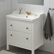 RUTSJÖN/HEMNES wash-stnd w drawers/wash-basin/tap
