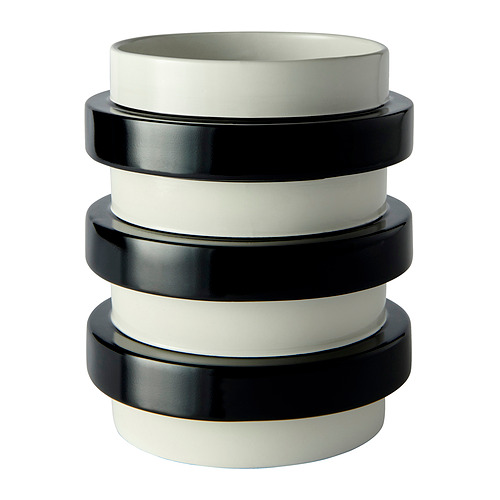 KONSTRUNDA - vase, white/black, 22 cm | IKEA Hong Kong and Macau - PE996379_S4