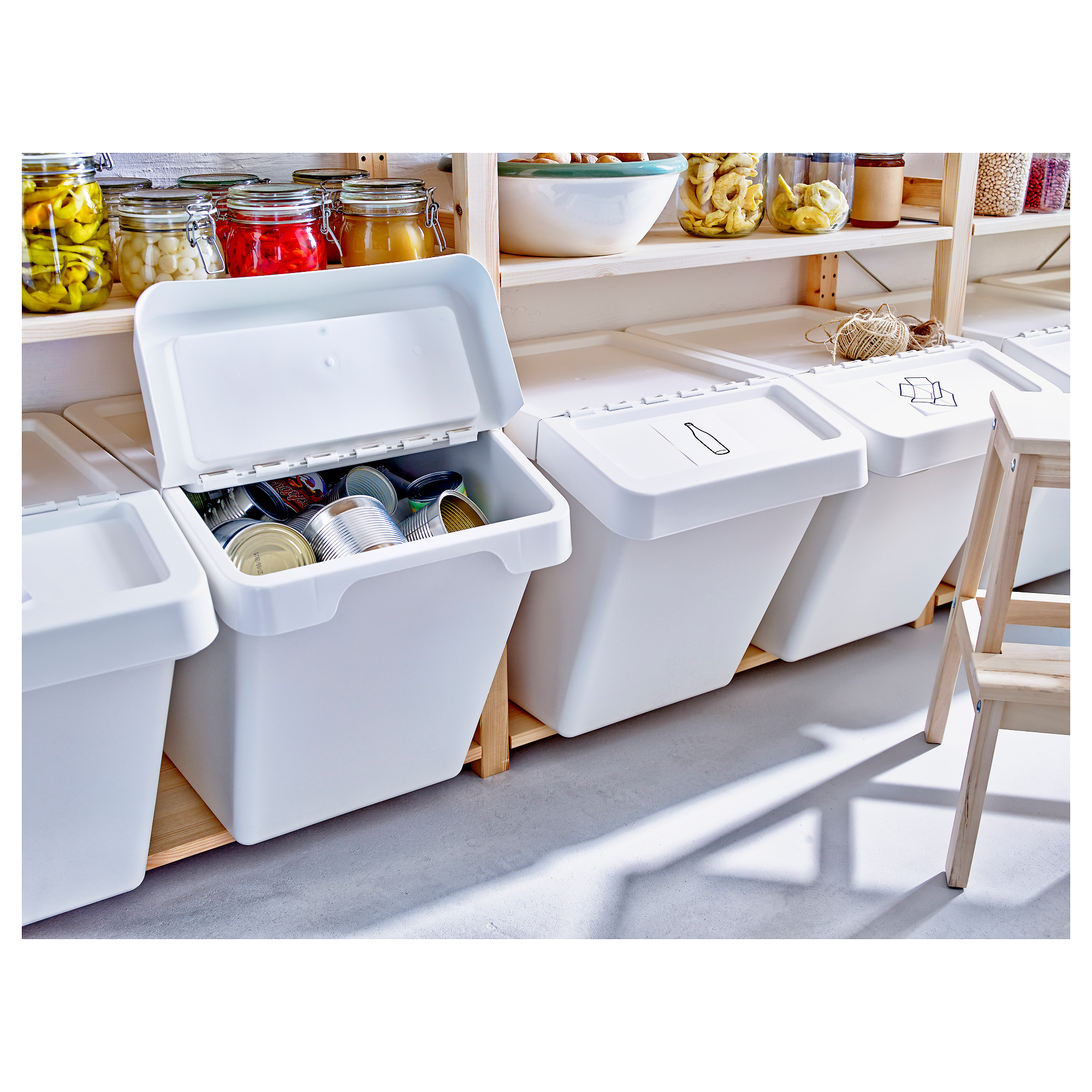 Sortera Waste Sorting Bin With Lid White Ikea Hong Kong