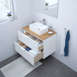 GODMORGON - 雙抽屜洗手盆櫃, 光面 白色 | IKEA 香港及澳門 - PE362114_S3
