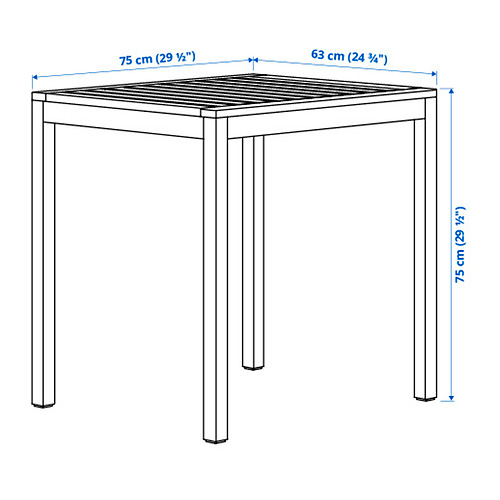 NÄMMARÖ table+2 chairs w armrests, outdoor