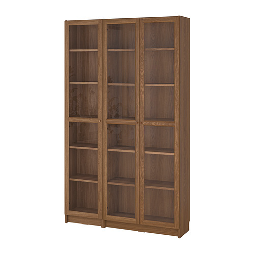 BILLY/OXBERG bookcase combination w glass doors