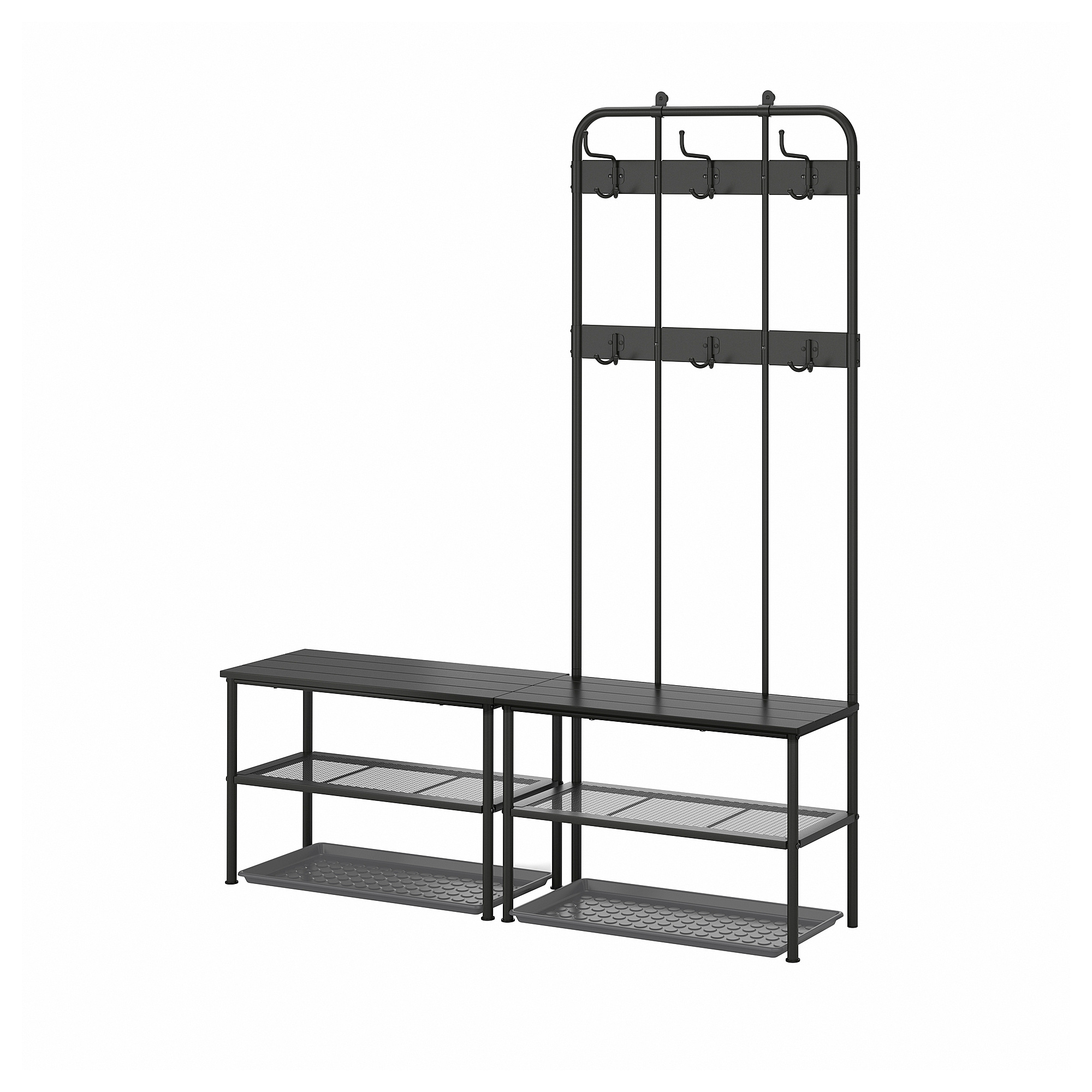 NIPÅSEN/BAGGMUCK hallway furniture, set of 4