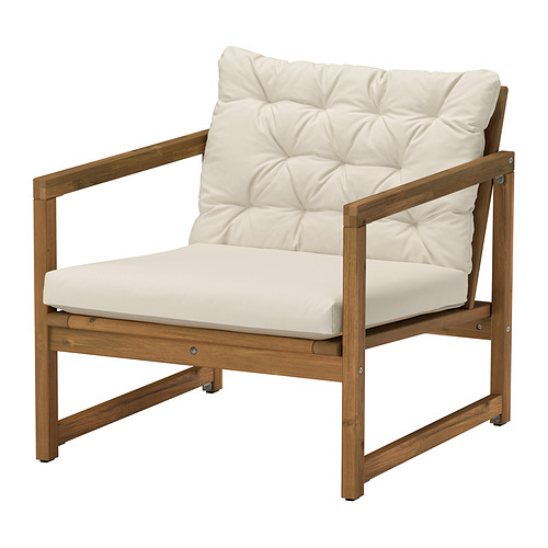 NÄMMARÖ - 戶外躺椅, 染淺褐色/Kuddarna 淺灰米黃色 | IKEA 香港及澳門 - PE996440_S4