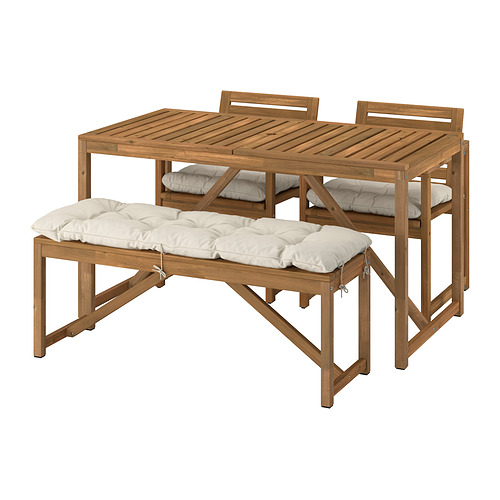 NÄMMARÖ table+2 chairs+ bench, outdoor