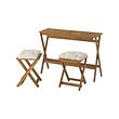 NÄMMARÖ table and 2 stools, outdoor