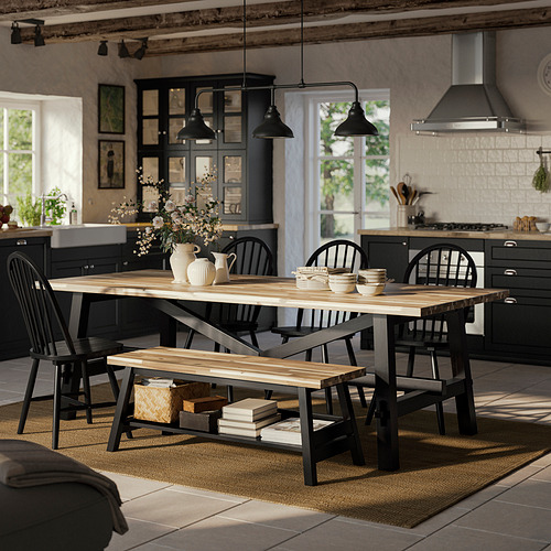 SKOGSTA bench with storage