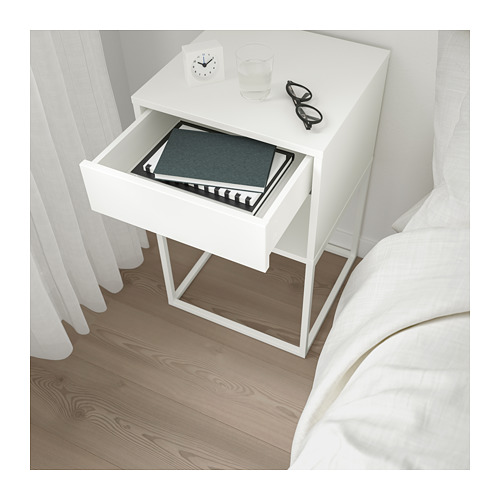vikhammer bedside table white