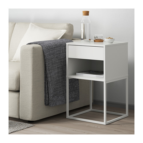 vikhammer bedside table white