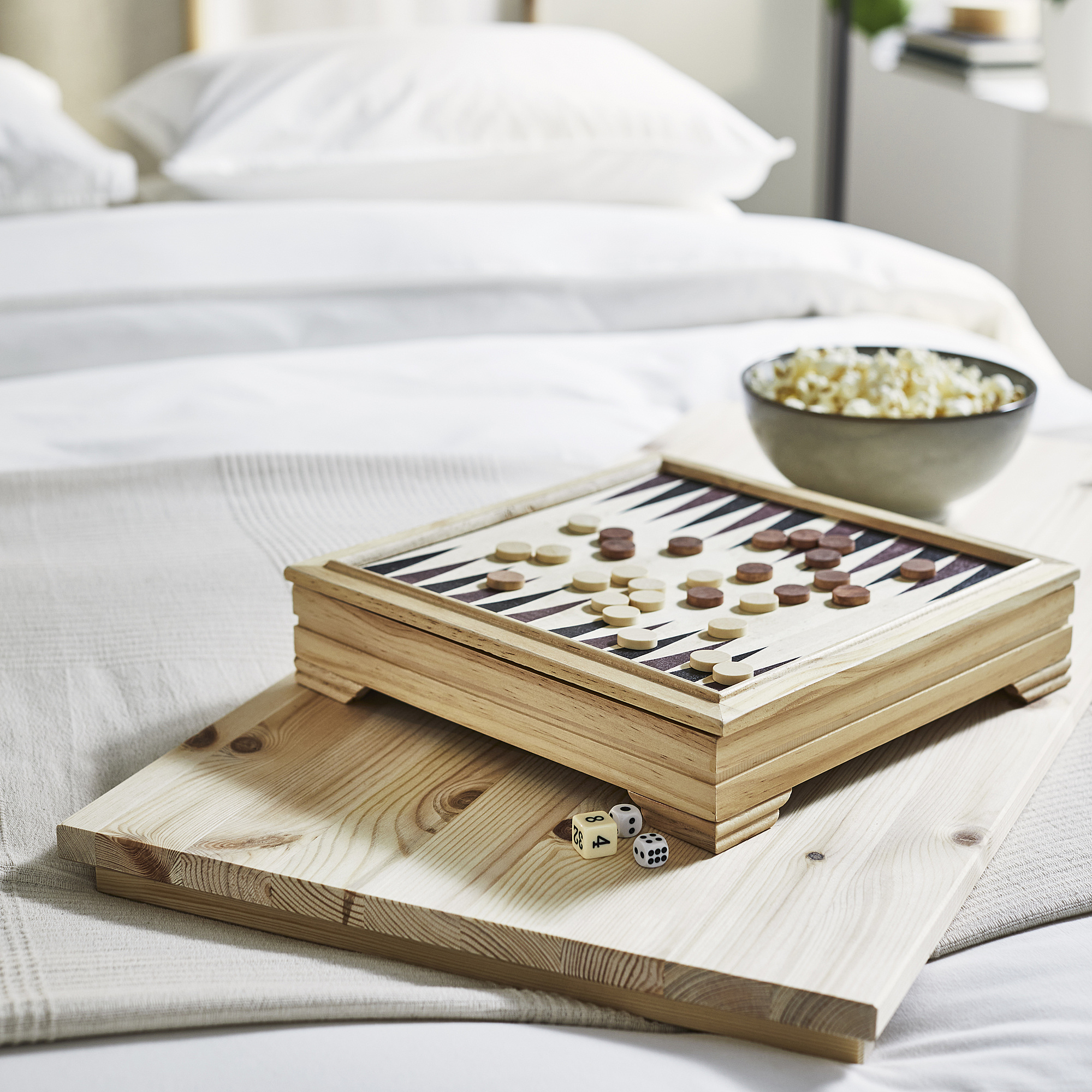 GLAMBERGET extendable bed w stor/2 mattresses