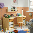 TROFAST desk with storage boxes