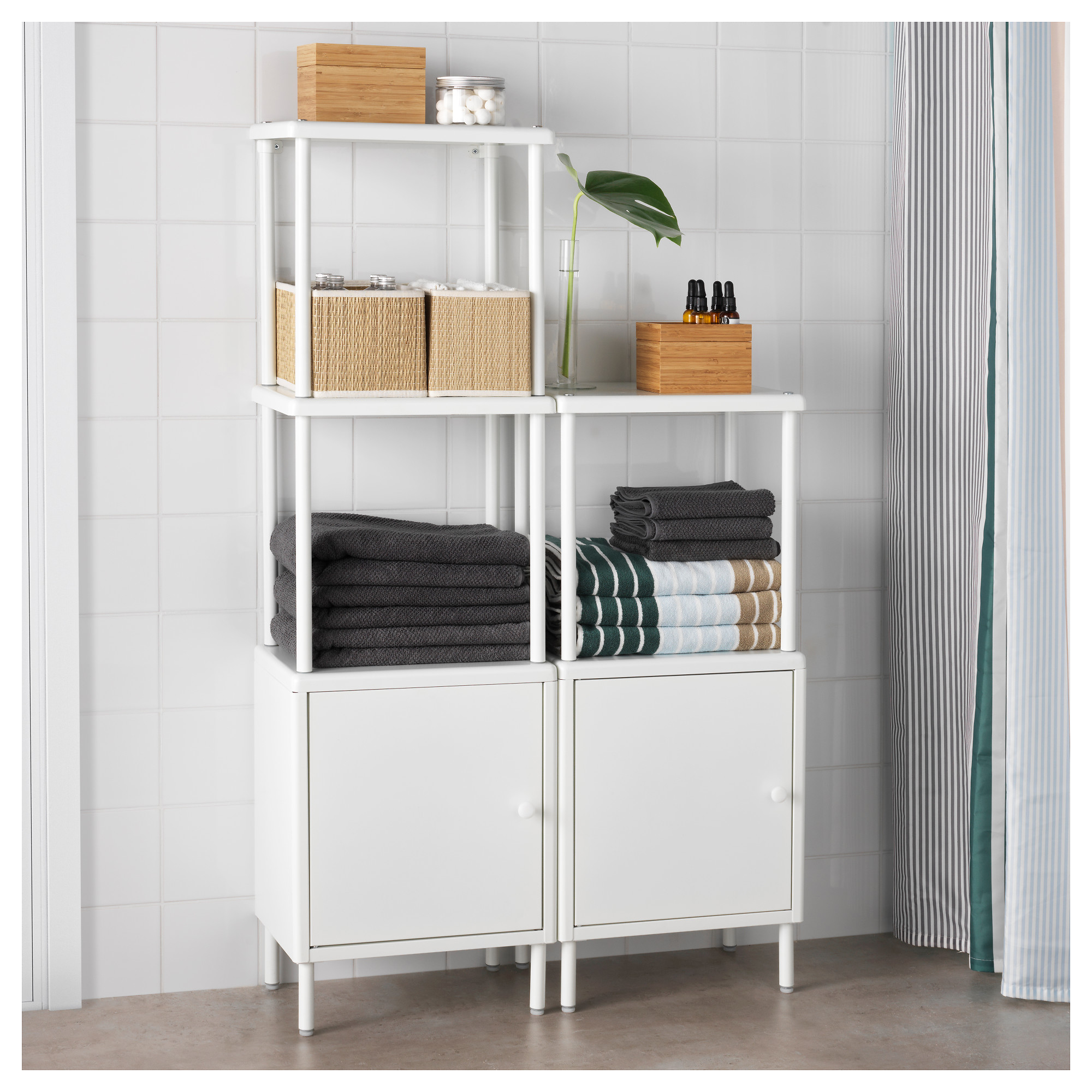 Dynan Shelving Unit With 2 Cabinets White Ikea Hong Kong