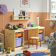 TROFAST desk with storage boxes