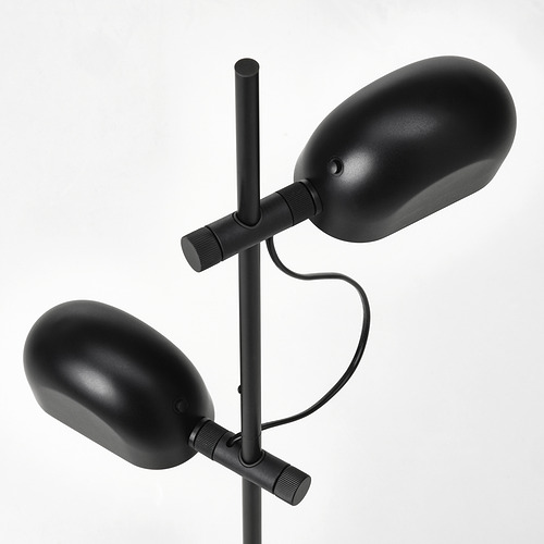 FOLKBÅT floor lamp with 2-spot