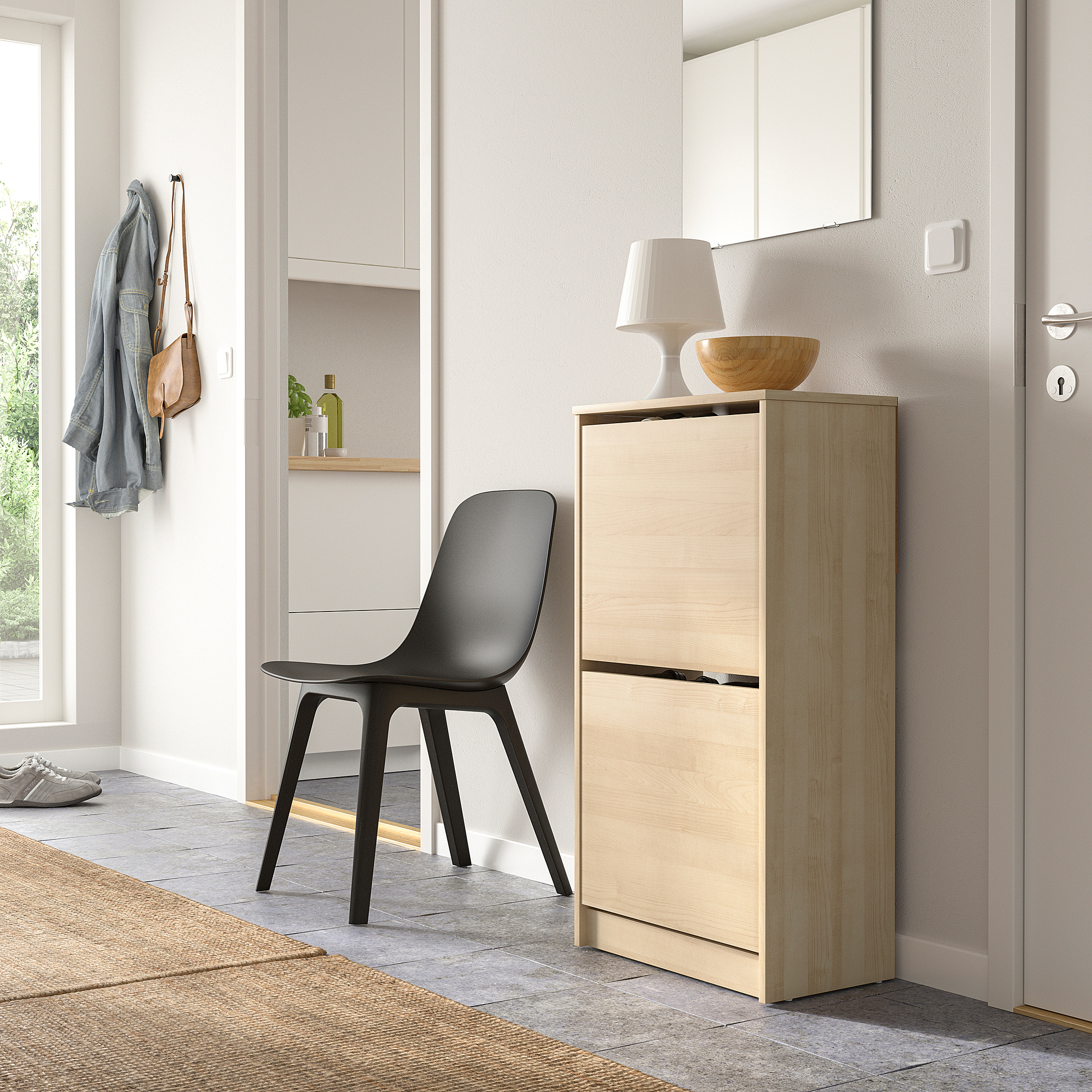 BISSA shoe cabinet with 2 compartments