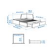 FLEKKE day-bed w 2 drawers/2 mattresses