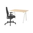 SMÖRKULL/TROTTEN desk and chair