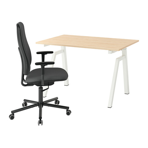 SMÖRKULL/TROTTEN desk and chair