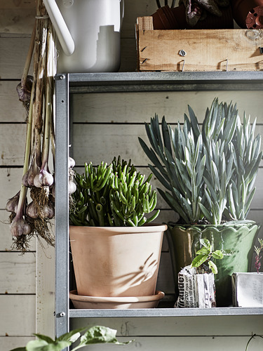 MUSKOTBLOMMA plant pot with saucer