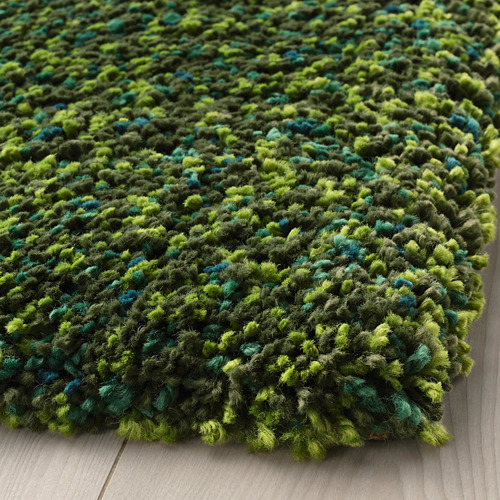 VINDUM rug, high pile, 200x270 cm, green
