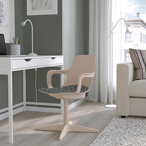 ODGER swivel chair pad white beige IKEA Hong Kong and Macau