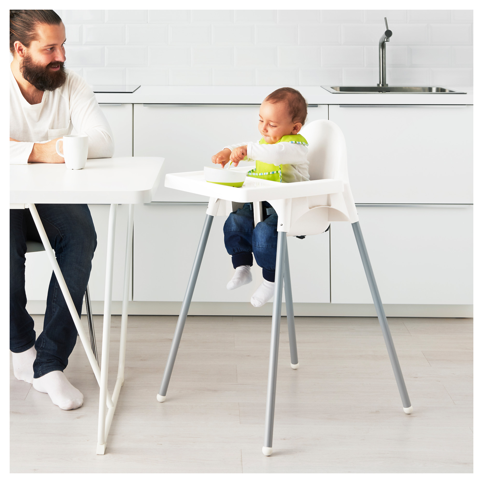 high chair that connects to table