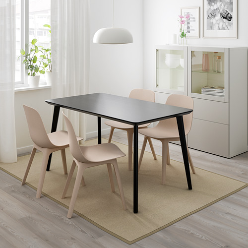 ODGER/LISABO table and 4 chairs