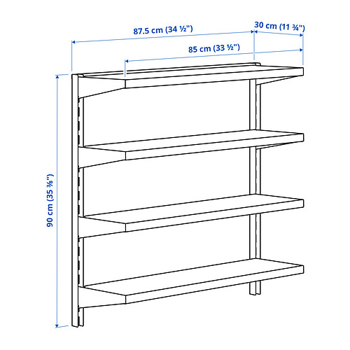 BROR wall shelf combination