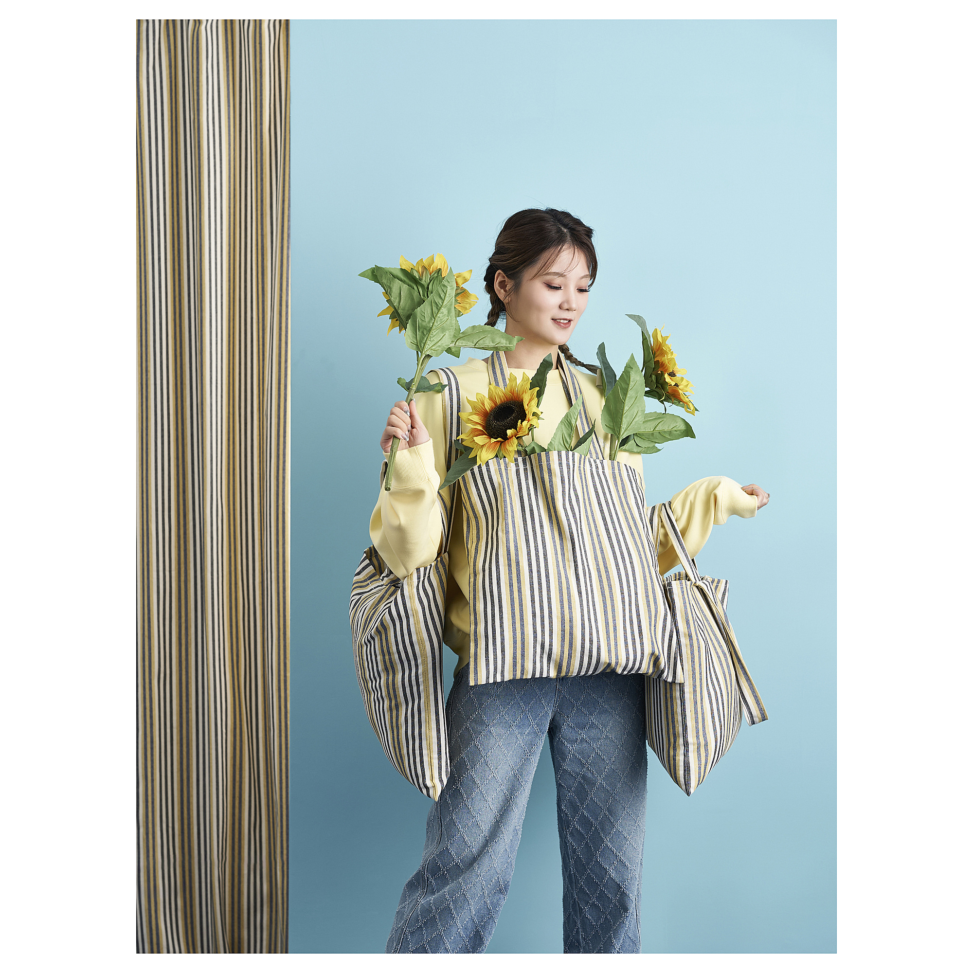 BARRMYNTA curtains, 1 pair