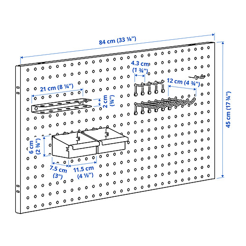 BROR 20 pieces pegboard set