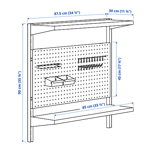 BROR wall shelf combination