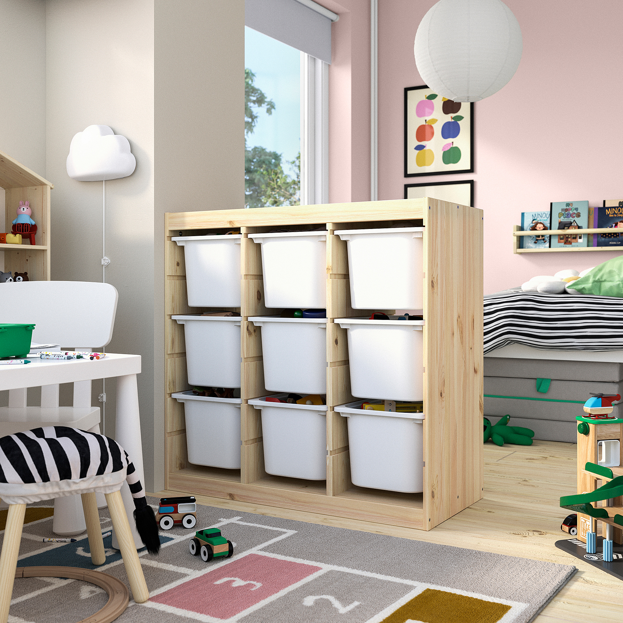 TROFAST storage combination with boxes